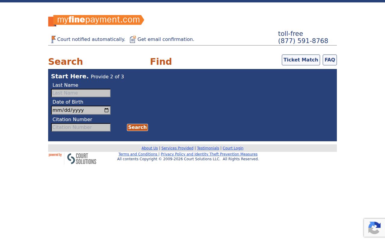 Gordo criminal records citation search fields