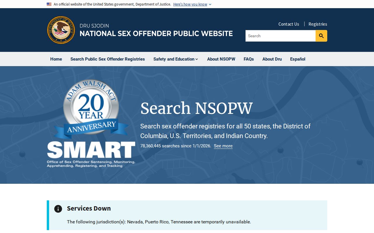 National registry supplement for a Pickens County sex offender search